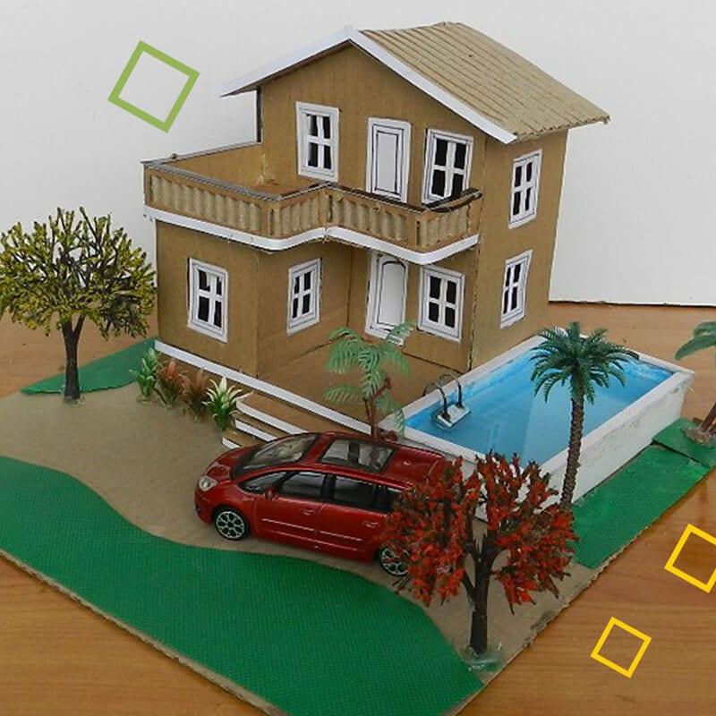 cardboard house 100