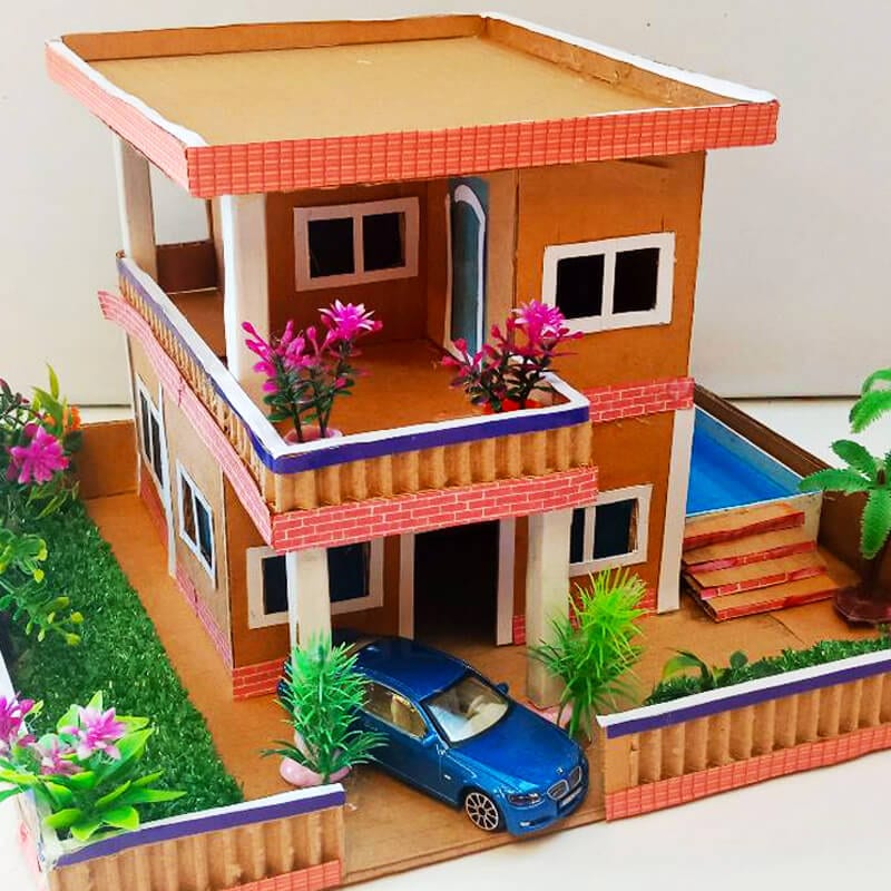 cardboard house 34