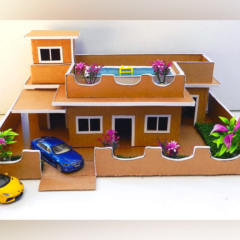 cardboard mansion house 17