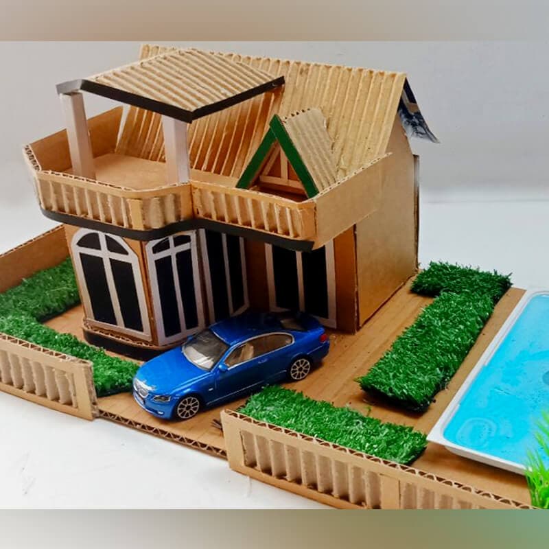 cardboard mansion house 28