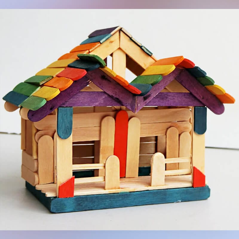 creative popsicle stick house 7