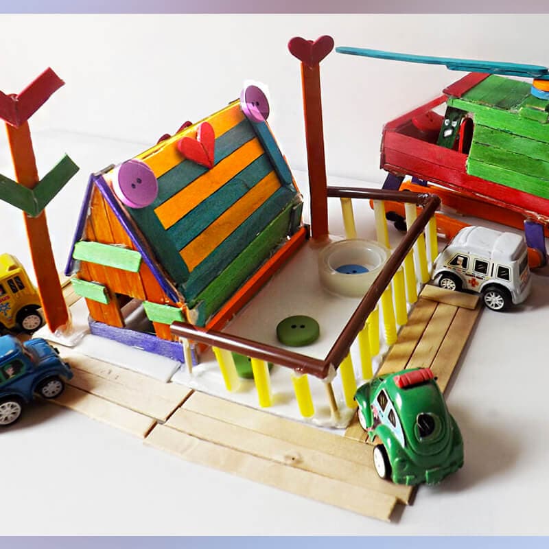 simple popsicle stick house 9
