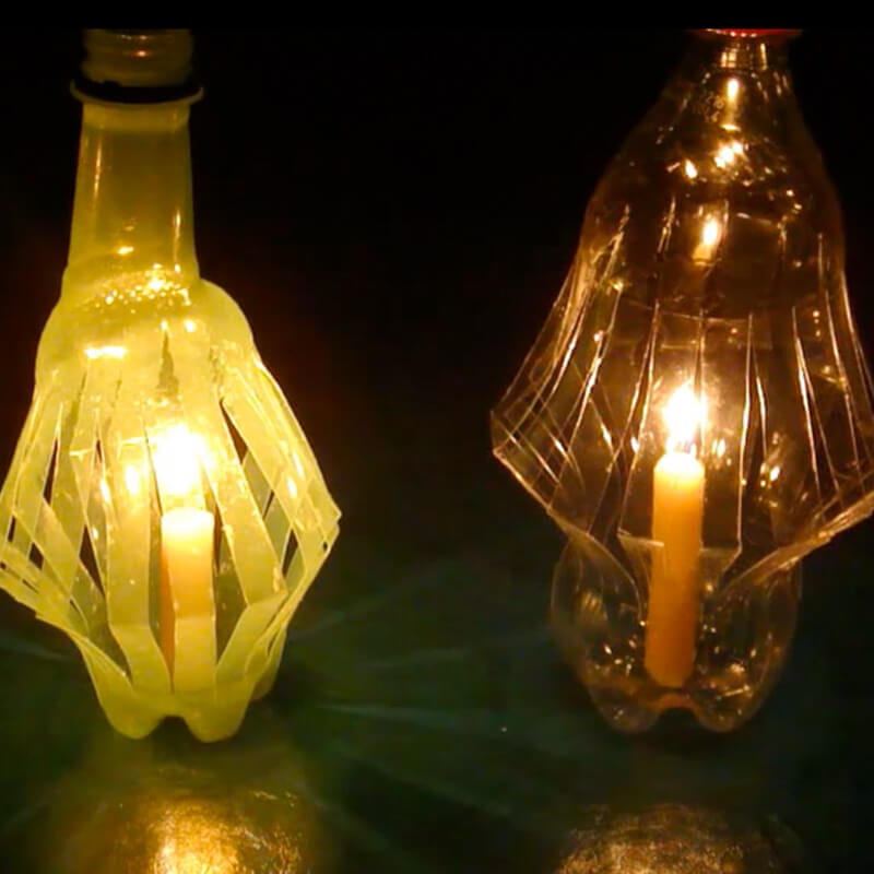 13 plastic bottle candle holder 3