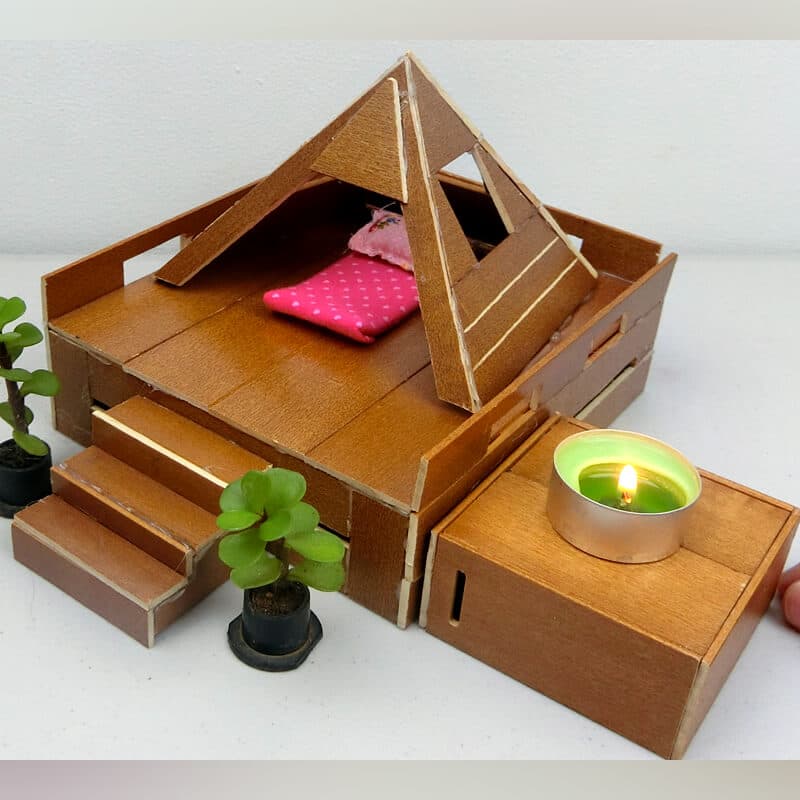 17 miniature wooden bed 8