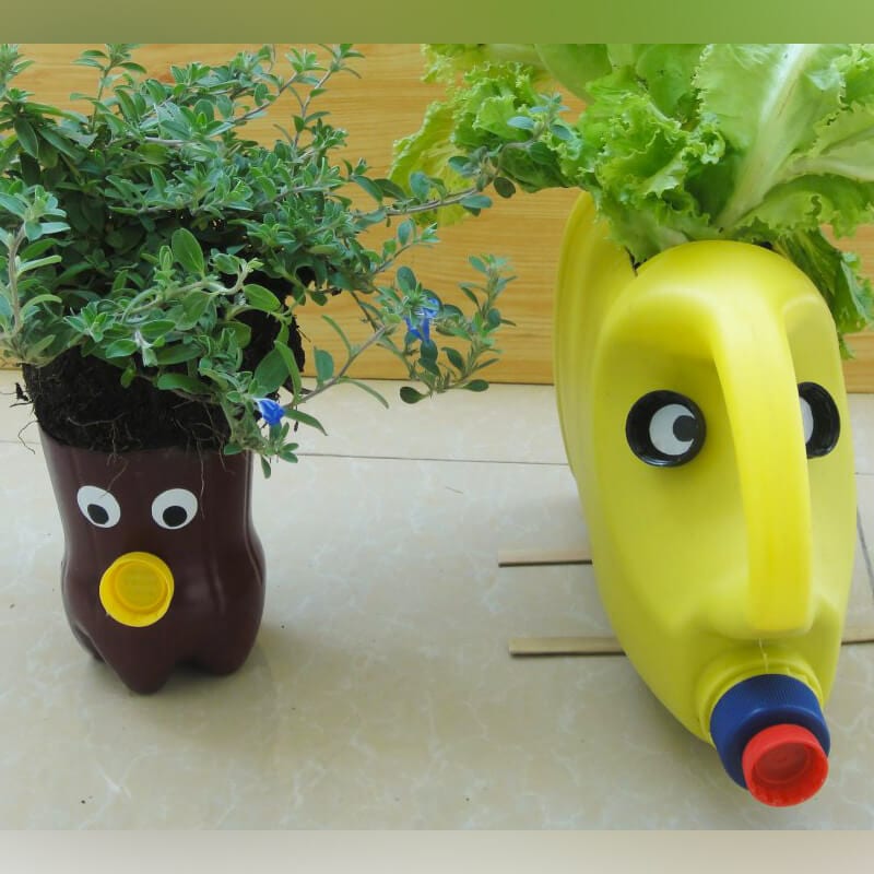 9 plastic bottle pot 5