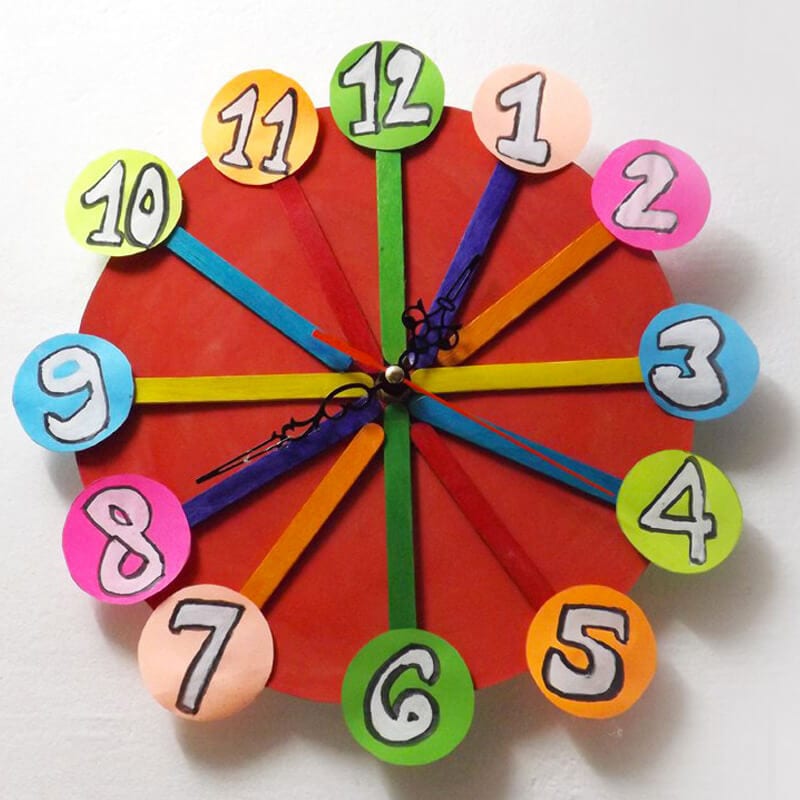 craft clock diy for kids 6
