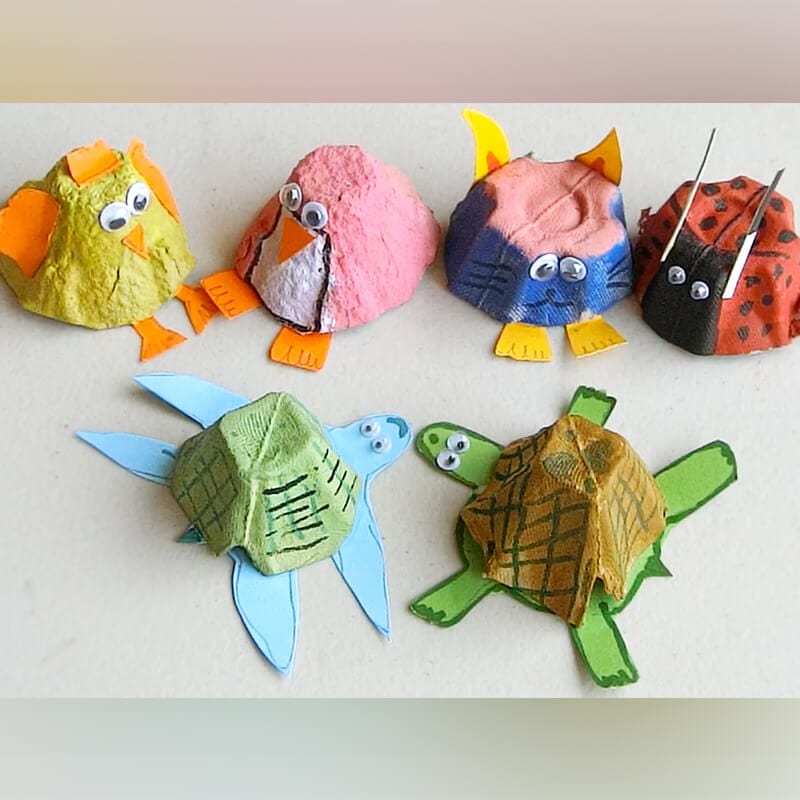 egg carton craft kid 13