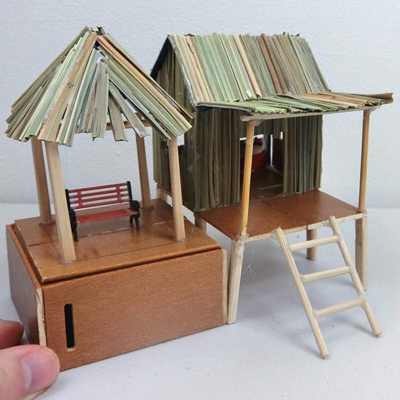 miniature straw house 23