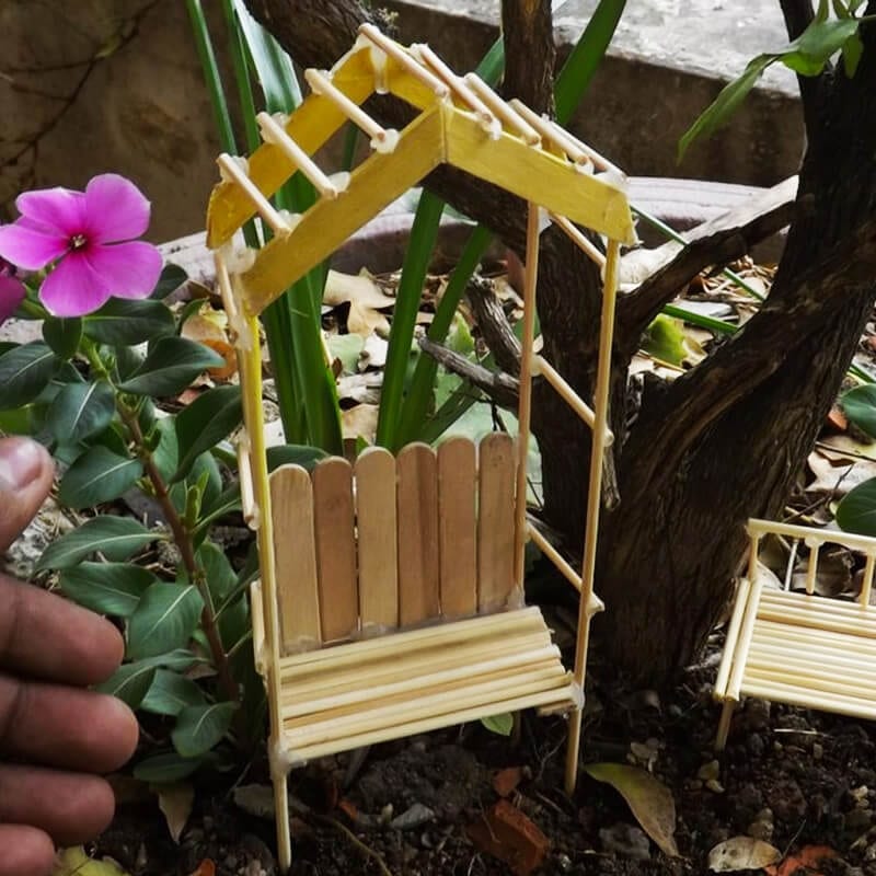 popsicle stick bench 22