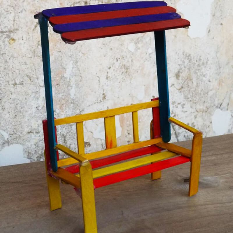 popsicle stick bench 23