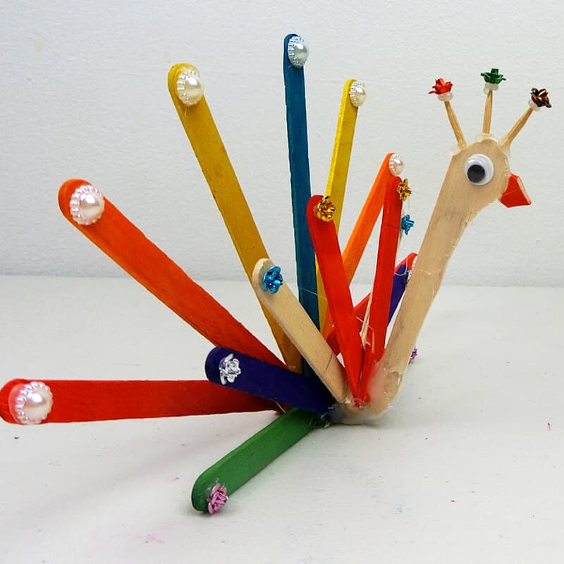 popsicle stick peacock 15