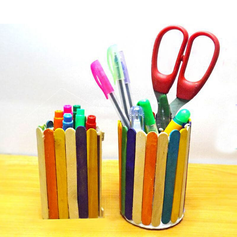 popsicle stick pencil holder 16