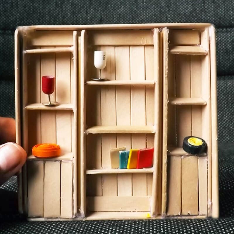 popsicle stick shelf 23