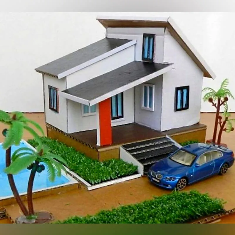 cardboard mansion house 64