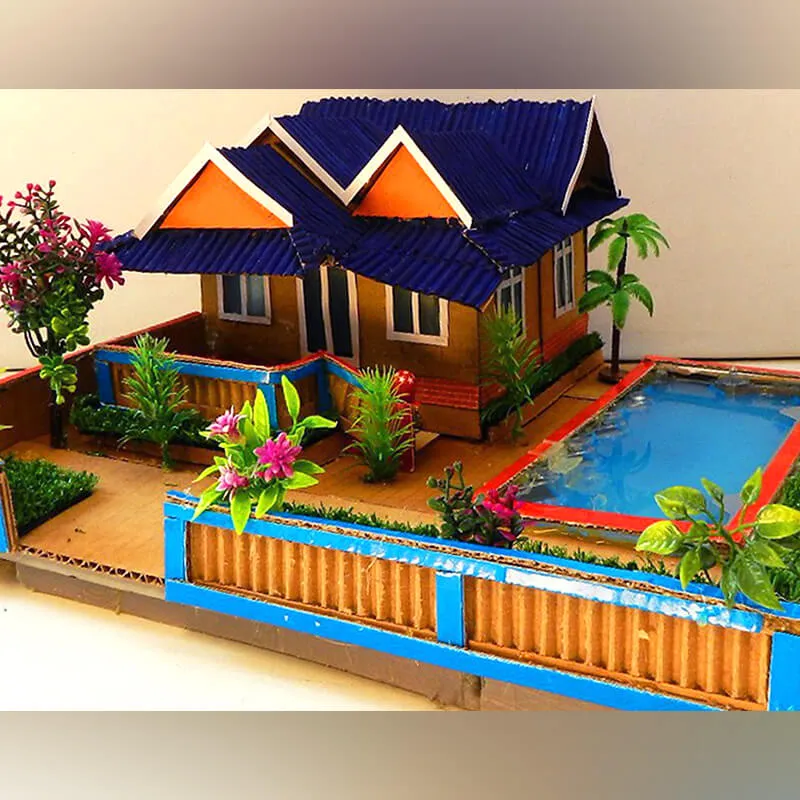 cardboard villa house 35