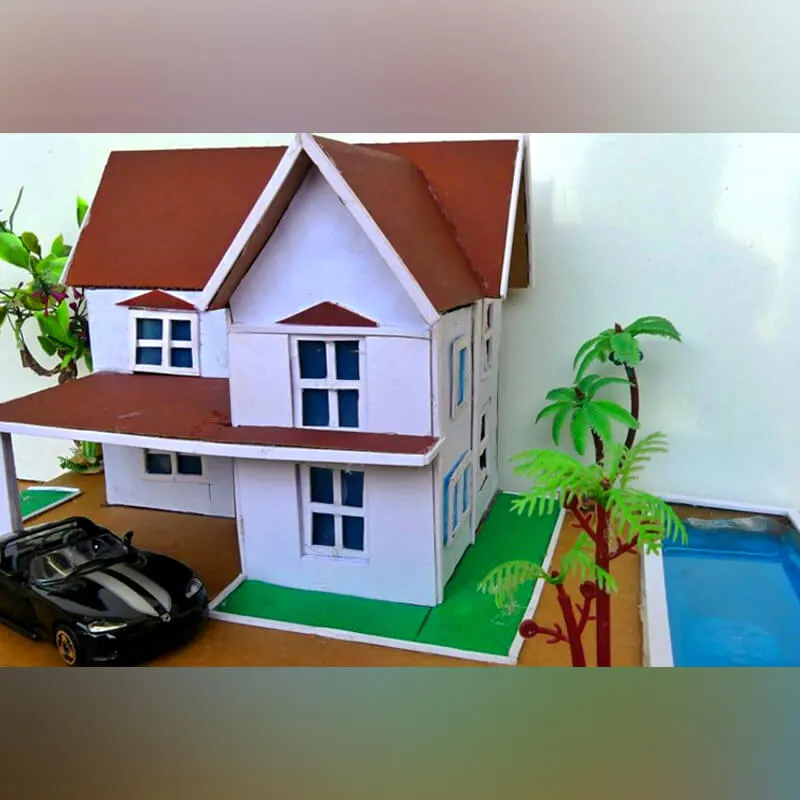 cardboard villa house 56