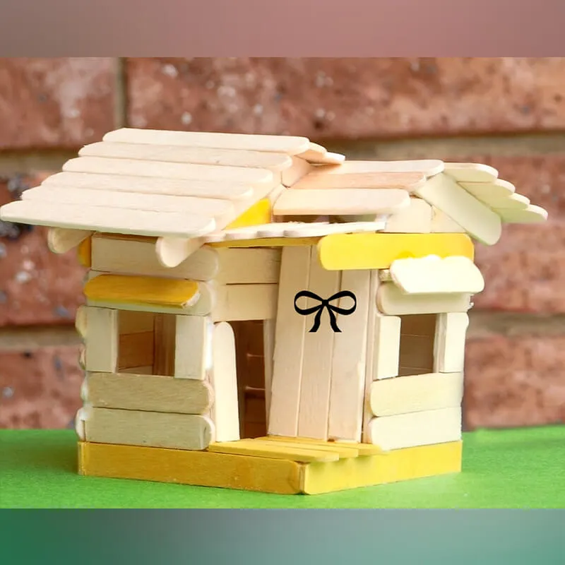 miniature popsicle stick house 3