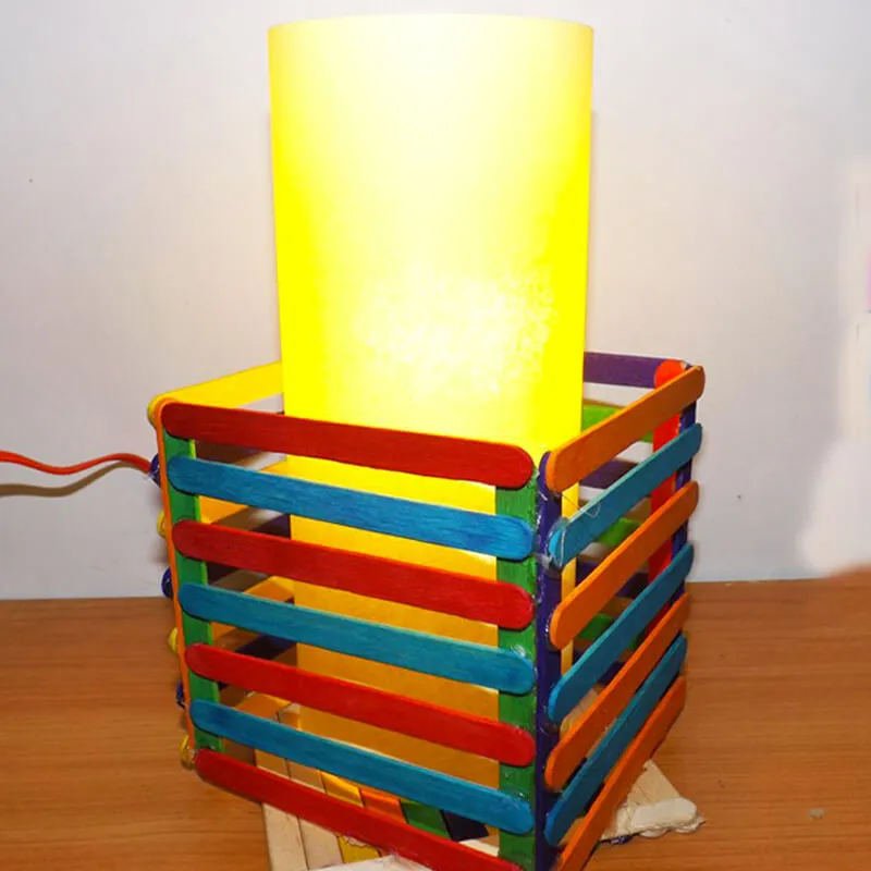 16 popsicle stick night light lamp 17