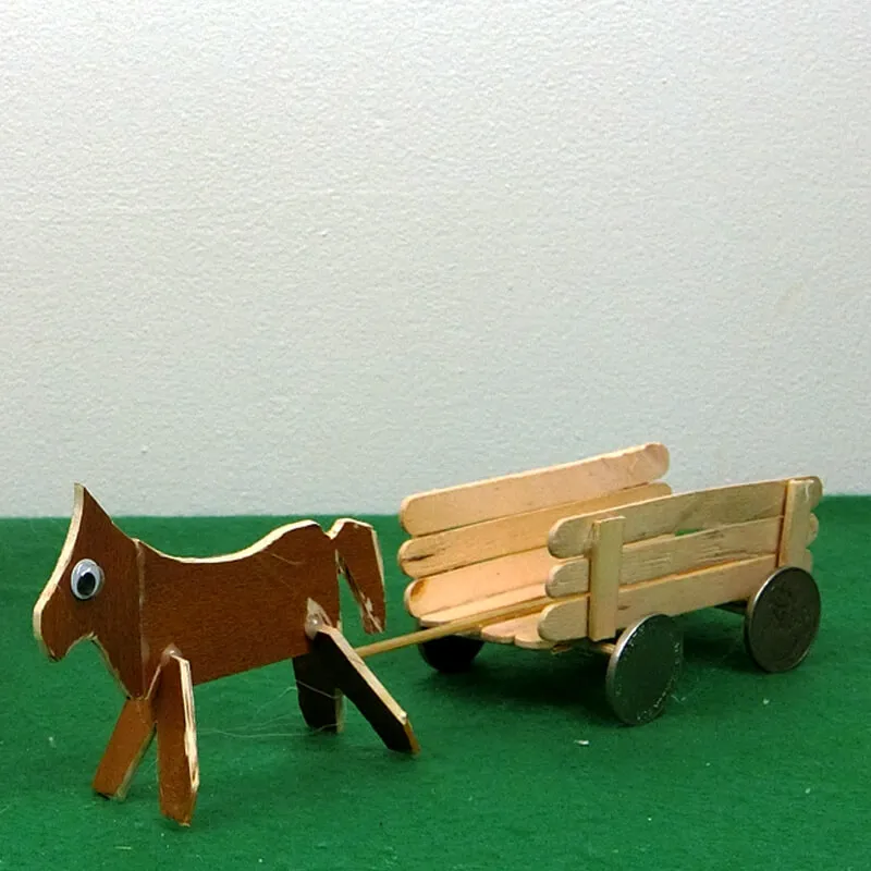 19 wooden horse cart 33