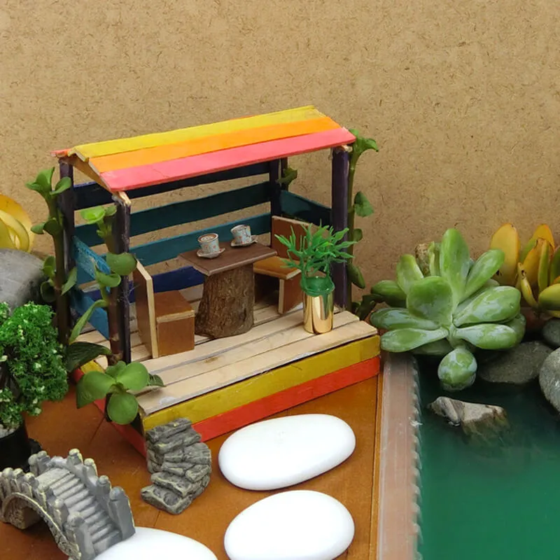 popsicle stick fairy garden 30